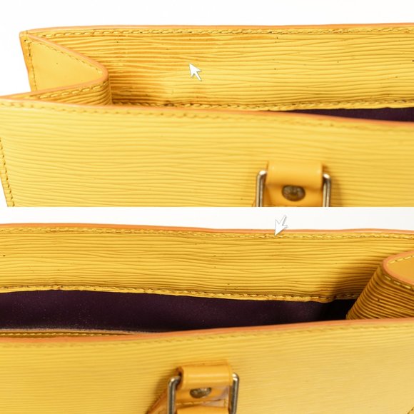 LOUIS VUITTON Large Citron Yellow Epi Leather Tote Handbag - Picture 10 of 14